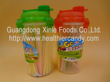 Personalized Fruit Flavor CC Hard Candy Sticks Sweets In Cup OEM Available